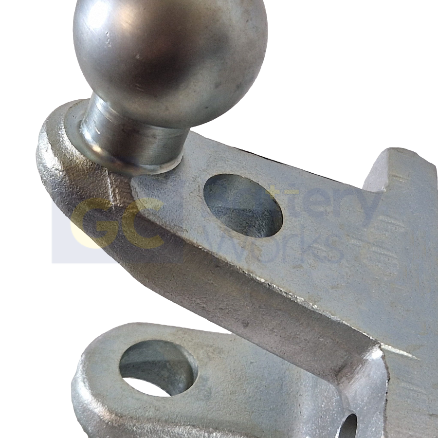 Dual Tow Hitch 50mm Ball & 25mm Pin Heavy Duty Towing 3500kg Silver - Suitable for Road Use