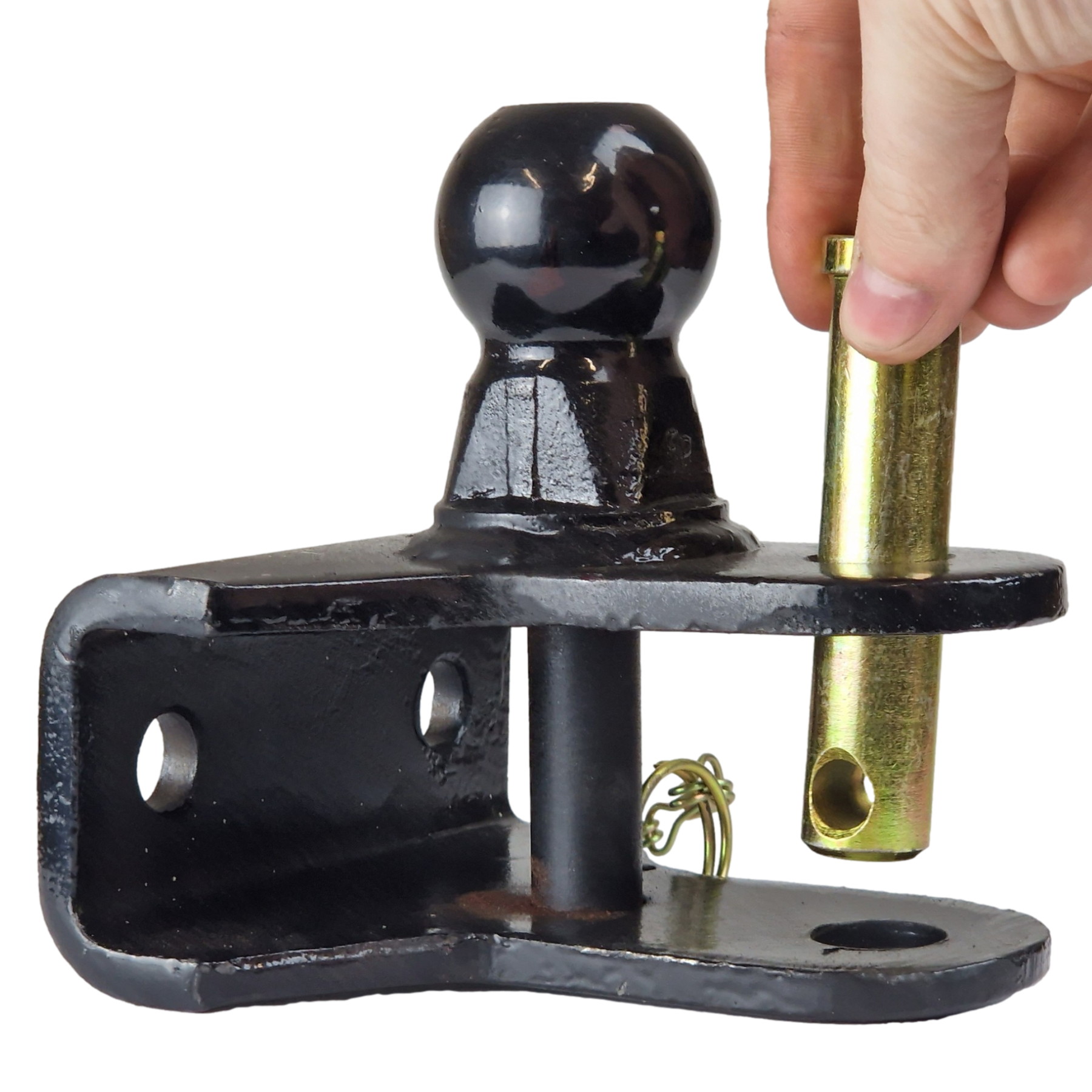 Dual Tow Ball Hitch Mount 50mm Ball & 22mm Pin Coupling Heavy Duty Towing 2500kg
