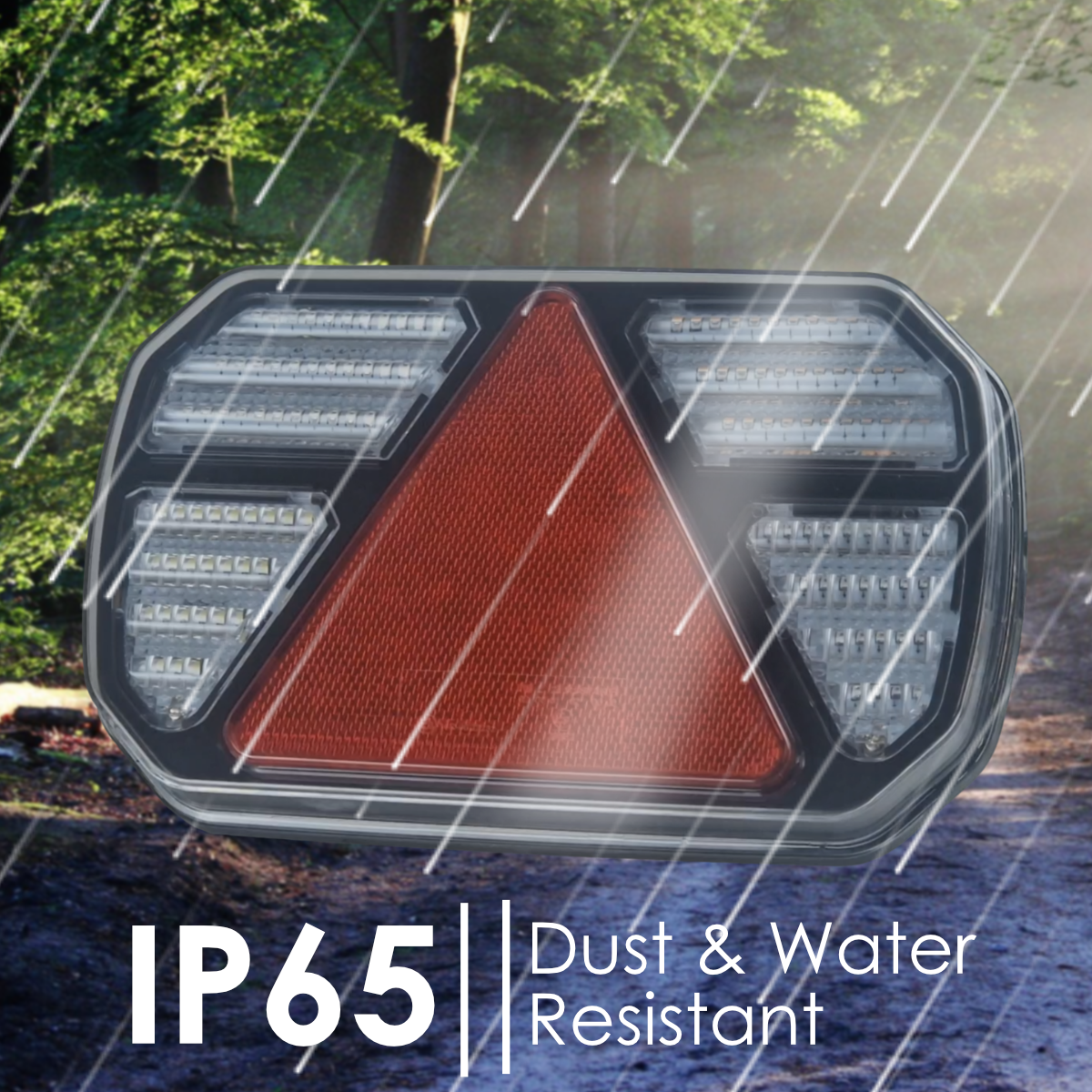 LED Trailer Light Set with Dynamic Indicator 12/24V 7 Functions with Side Markers