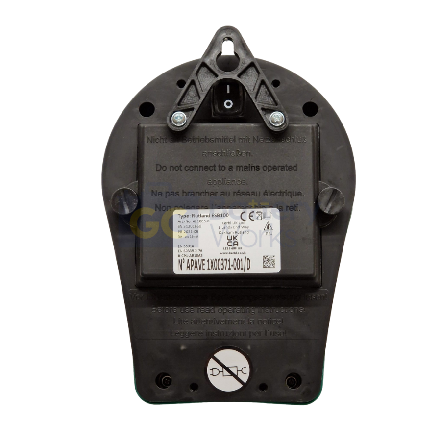 Rutland ESB100 3v 0.1J 0.8km Fence Energiser 3yr Warranty