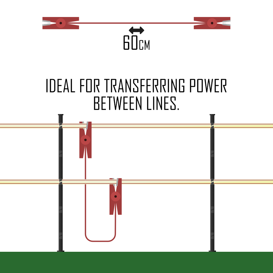 Fence to Fence Connector Lead Multi-Line Connection 60cm