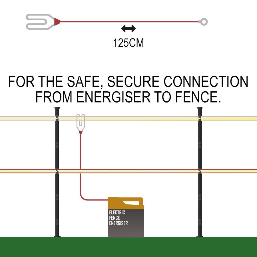 Doblit Live Lead Replacement Fence Connection 125cm Red