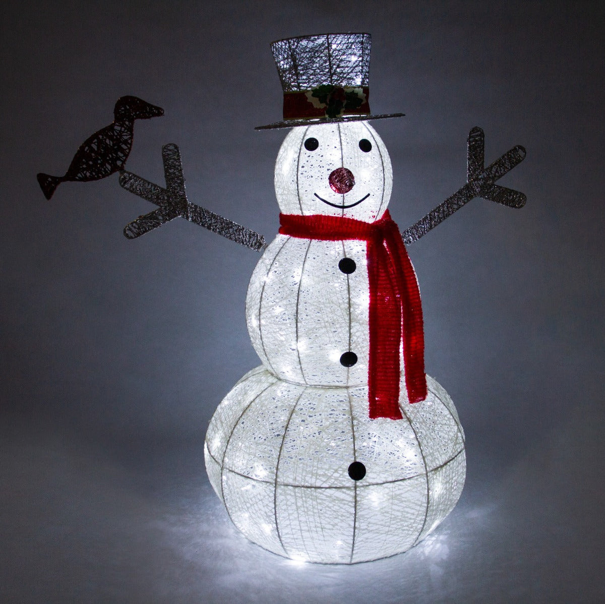Light-Up Stag, Doe, and Snowman Figurine Set