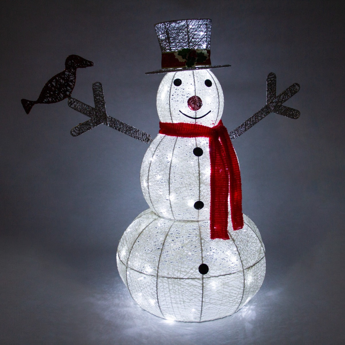 Light-Up Stag, Doe, and Snowman Figurine Set