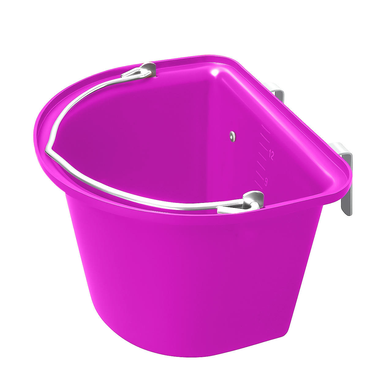12L Tournament Feeding Manger Hanging Feed Bucket Equine Horse Stable Trough with Carry Handle and Mounting Bracket