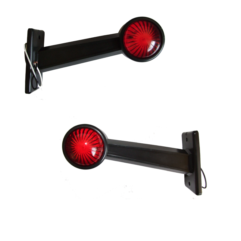 Stalk LED Trailer Towing Lamp 12 LED Dual Side Marker Screw Mounting (Right & Left) 10-30V E Marked IP67 Waterproof