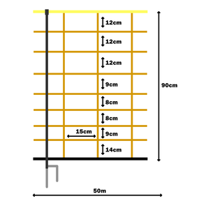 Doblit Sheep Netting Double Pegged 90cm, 50m Orange