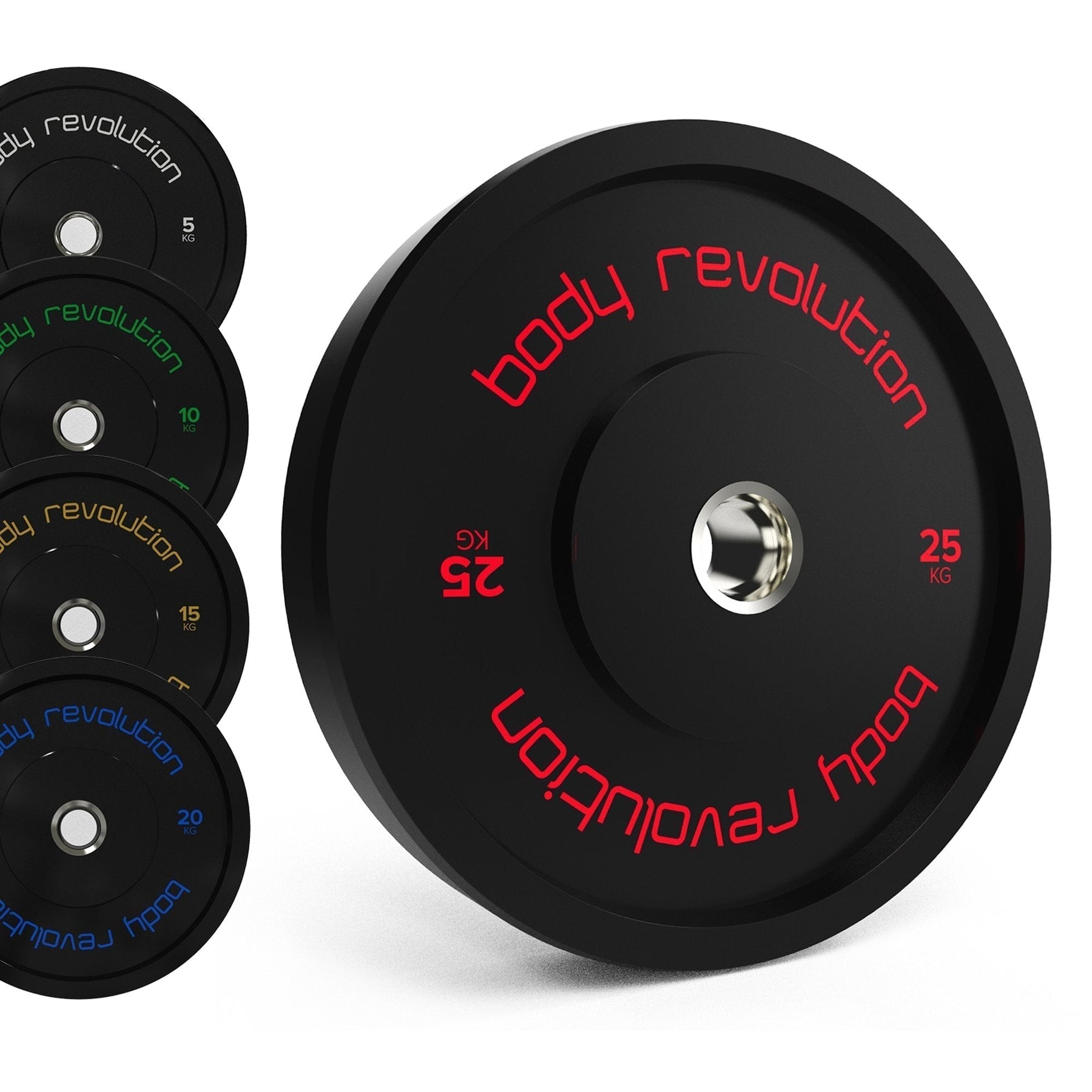 Body Revolution Olympic Black Bumper Plates Bundle – 60 kg