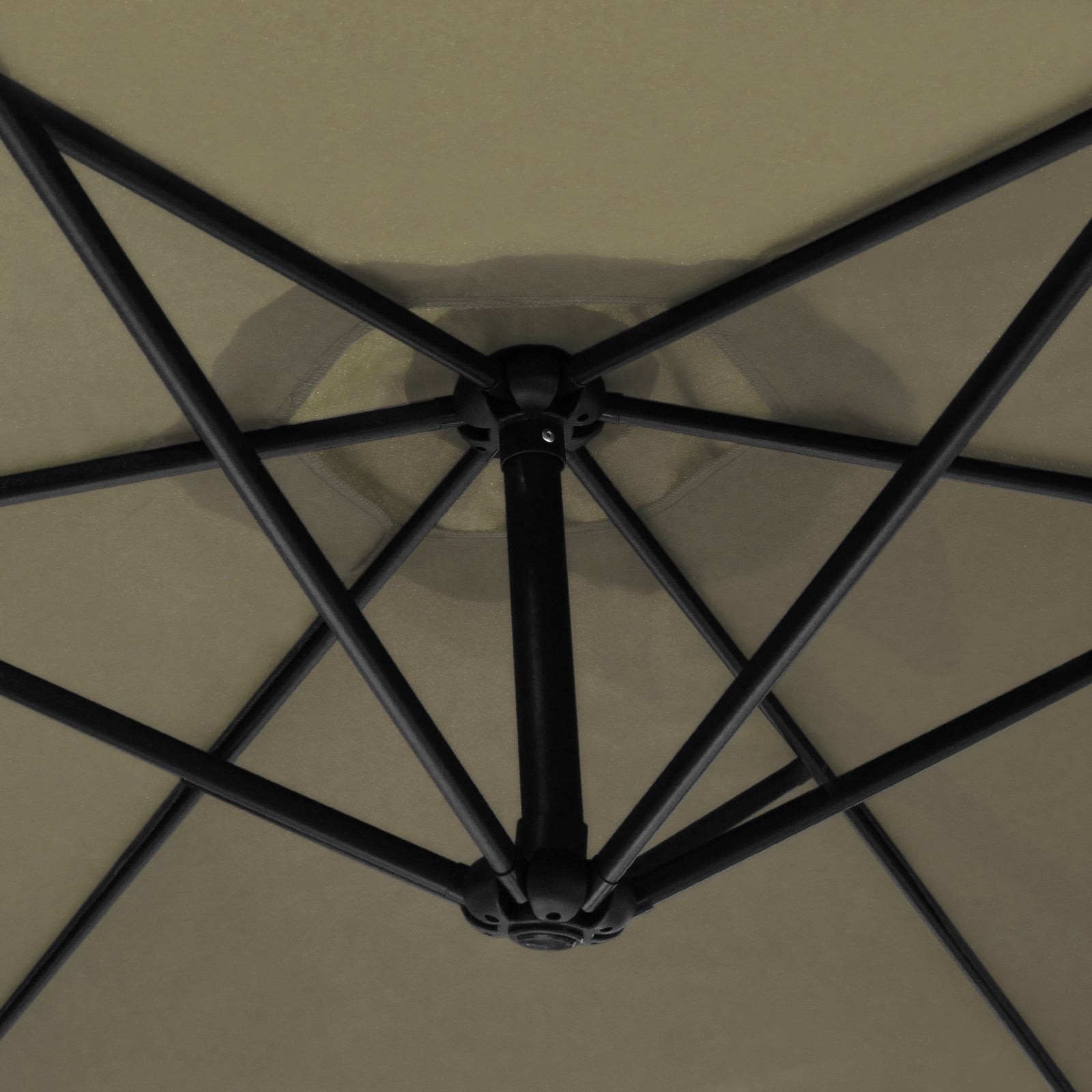 Beige Cantilever Parasol with Square Base