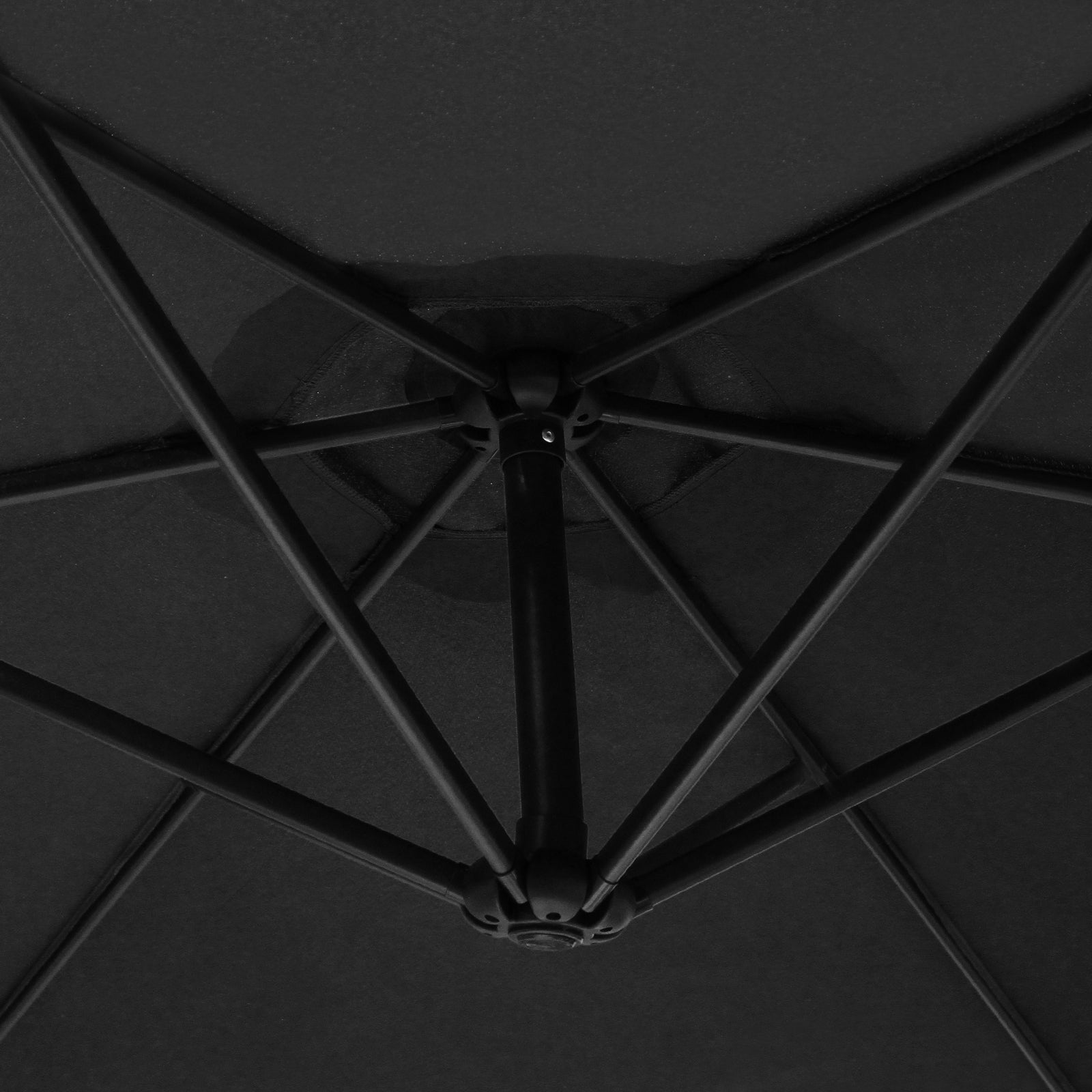 Black Cantilever Parasol and Fan Base