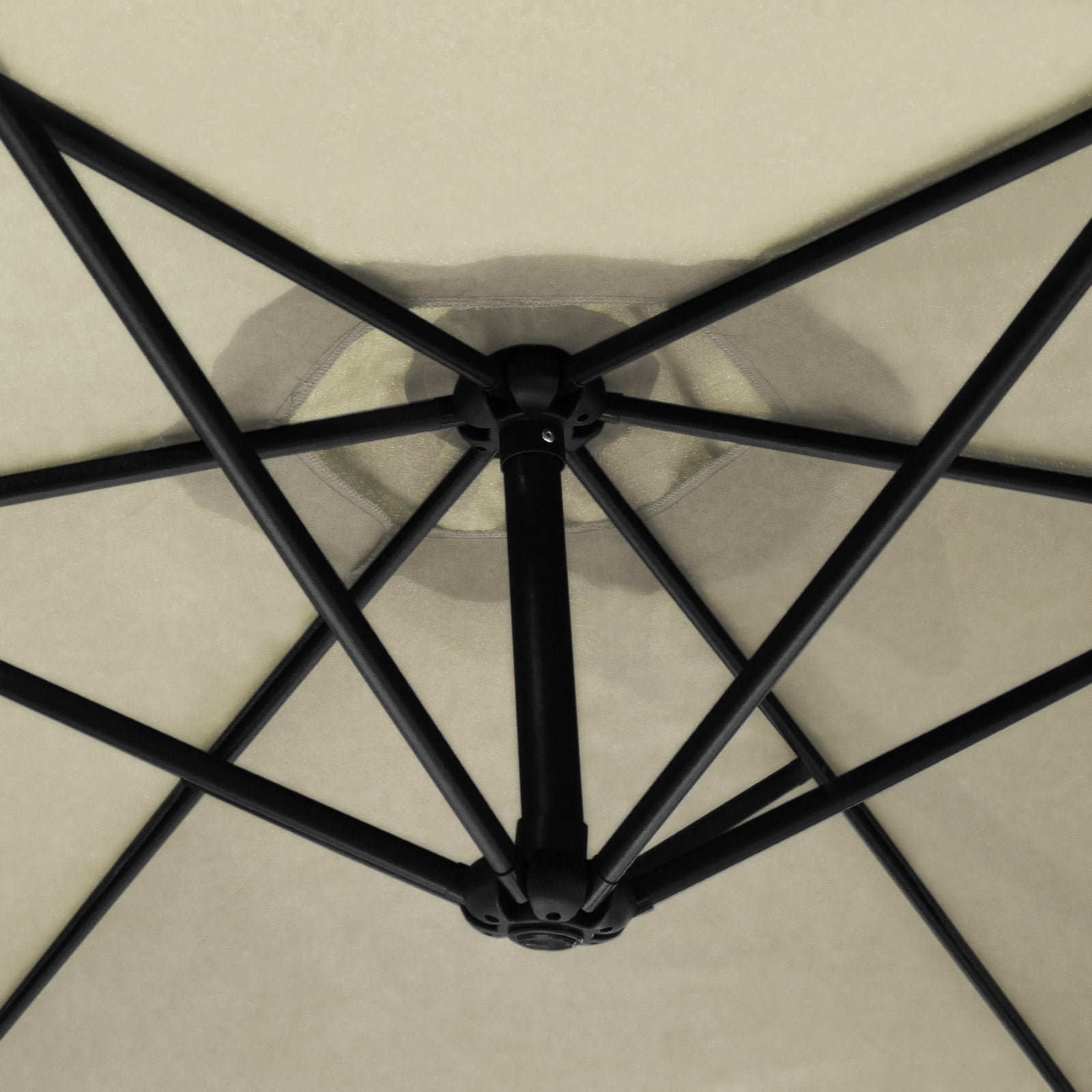 Cream Cantilever Parasol with Base