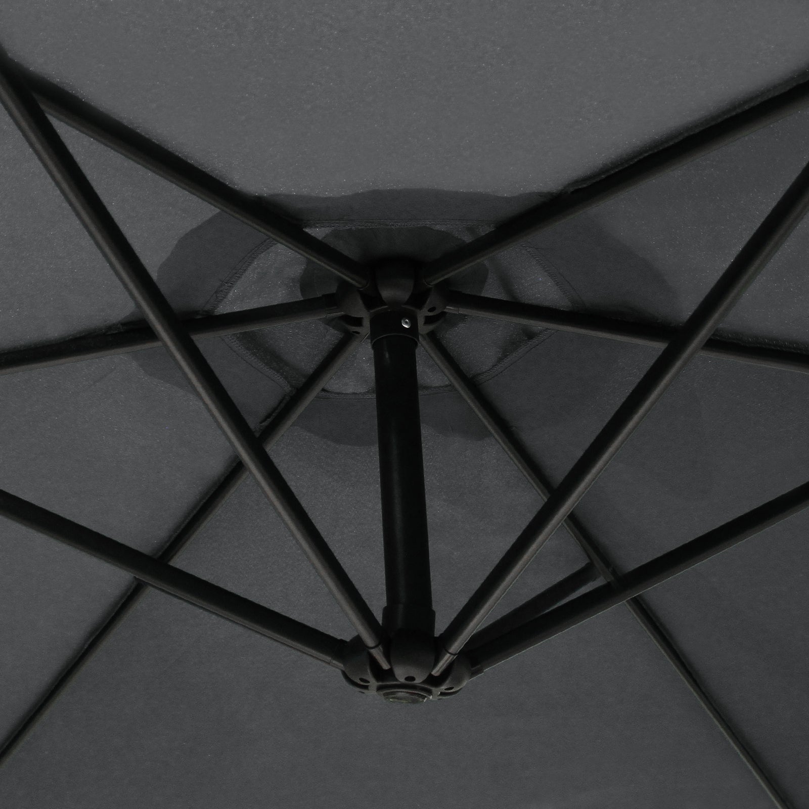 Grey Cantilever Parasol with Square Base