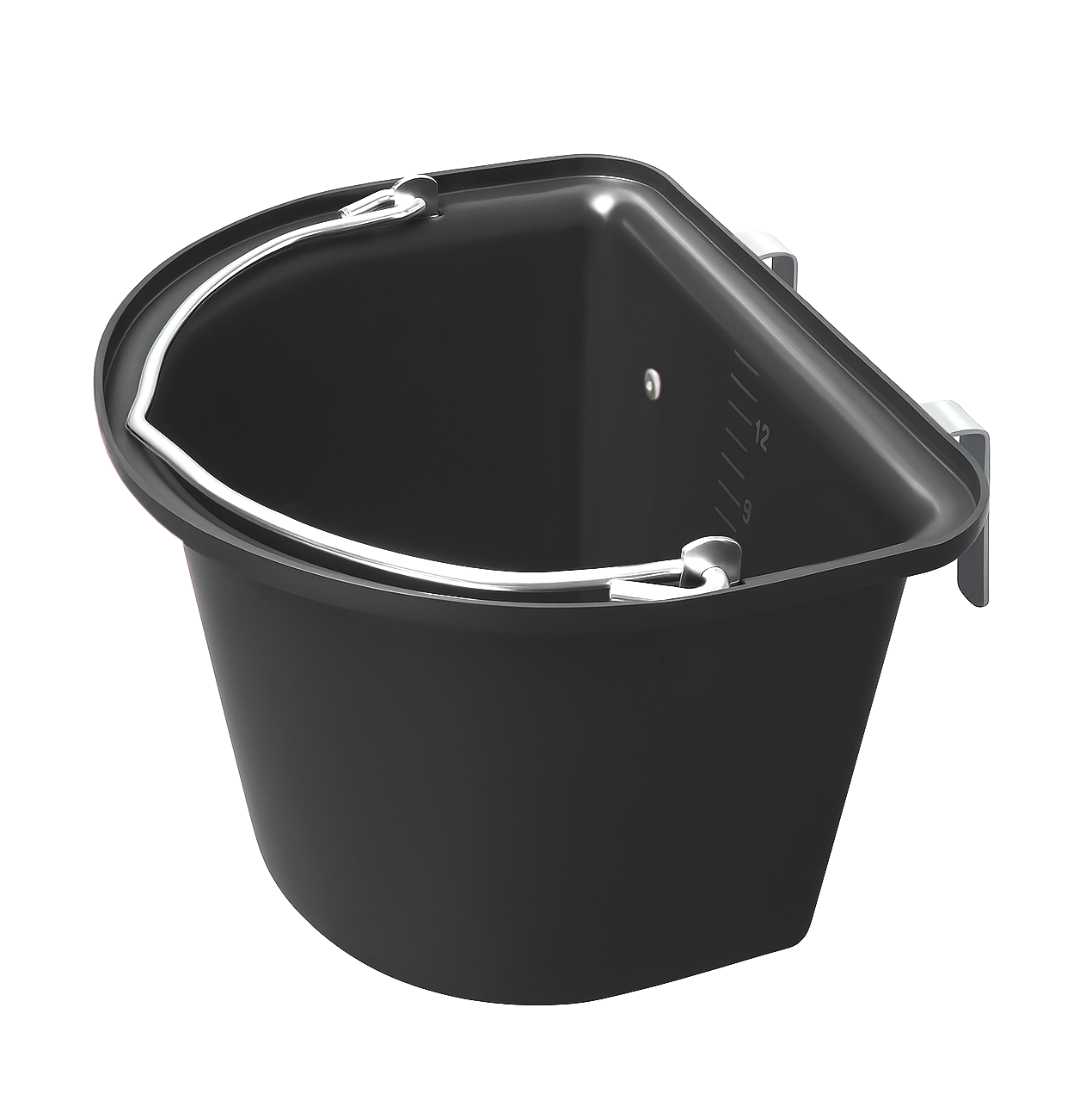 12L Tournament Feeding Manger Hanging Feed Bucket Equine Horse Stable Trough with Carry Handle and Mounting Bracket