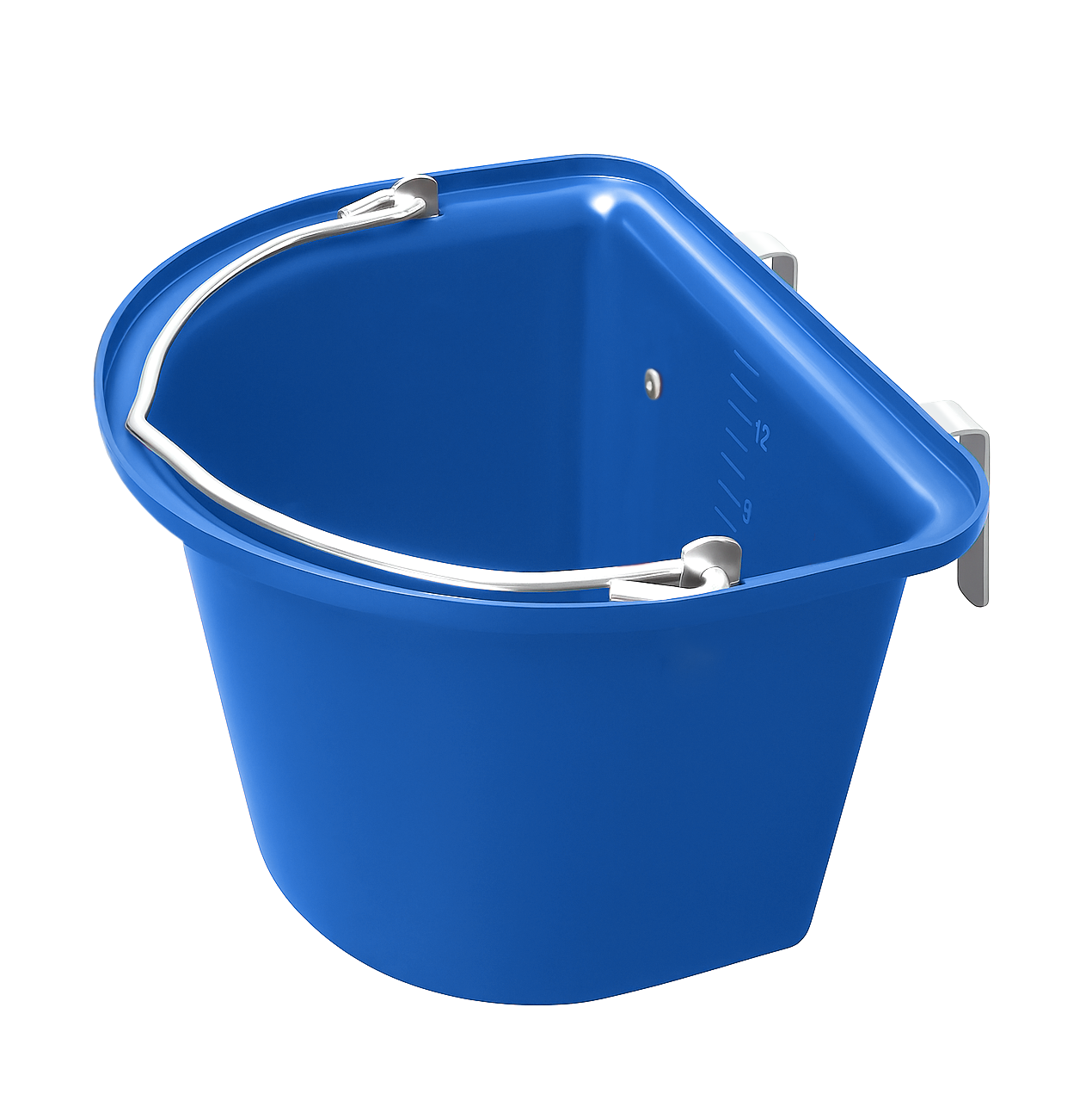 12L Tournament Feeding Manger Hanging Feed Bucket Equine Horse Stable Trough with Carry Handle and Mounting Bracket