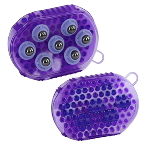 Curry Comb and Massager Dual Action Grooming Mitt Horse Pony Dog Cow