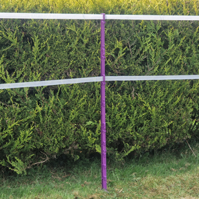 Doblit 156cm Poly Posts Heavy Duty Plastic Stake with 14 Insulators & Double Sided Step (Purple)