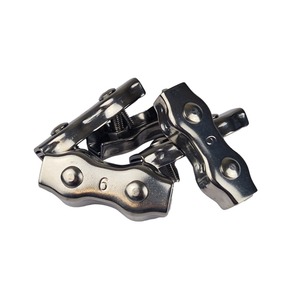 Rope Connector Stainless Steel Clamp - Up to 8mm Ø (5 pack)