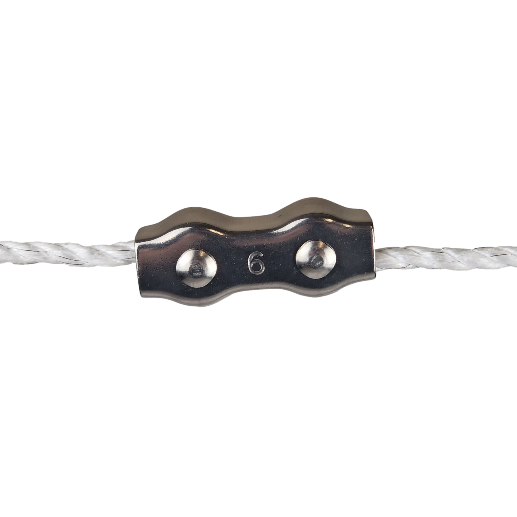 Rope Connector Stainless Steel Clamp - Up to 8mm Ø (5 pack)