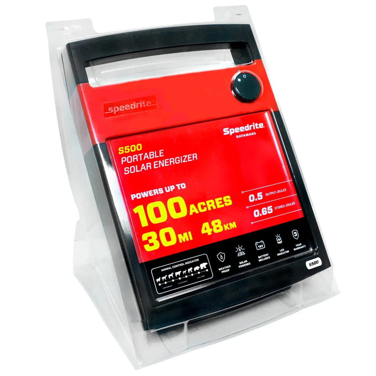 Speedrite S500 Solar Energiser – 0.5J  Powers 5km/3ha  | 7 Year Warranty