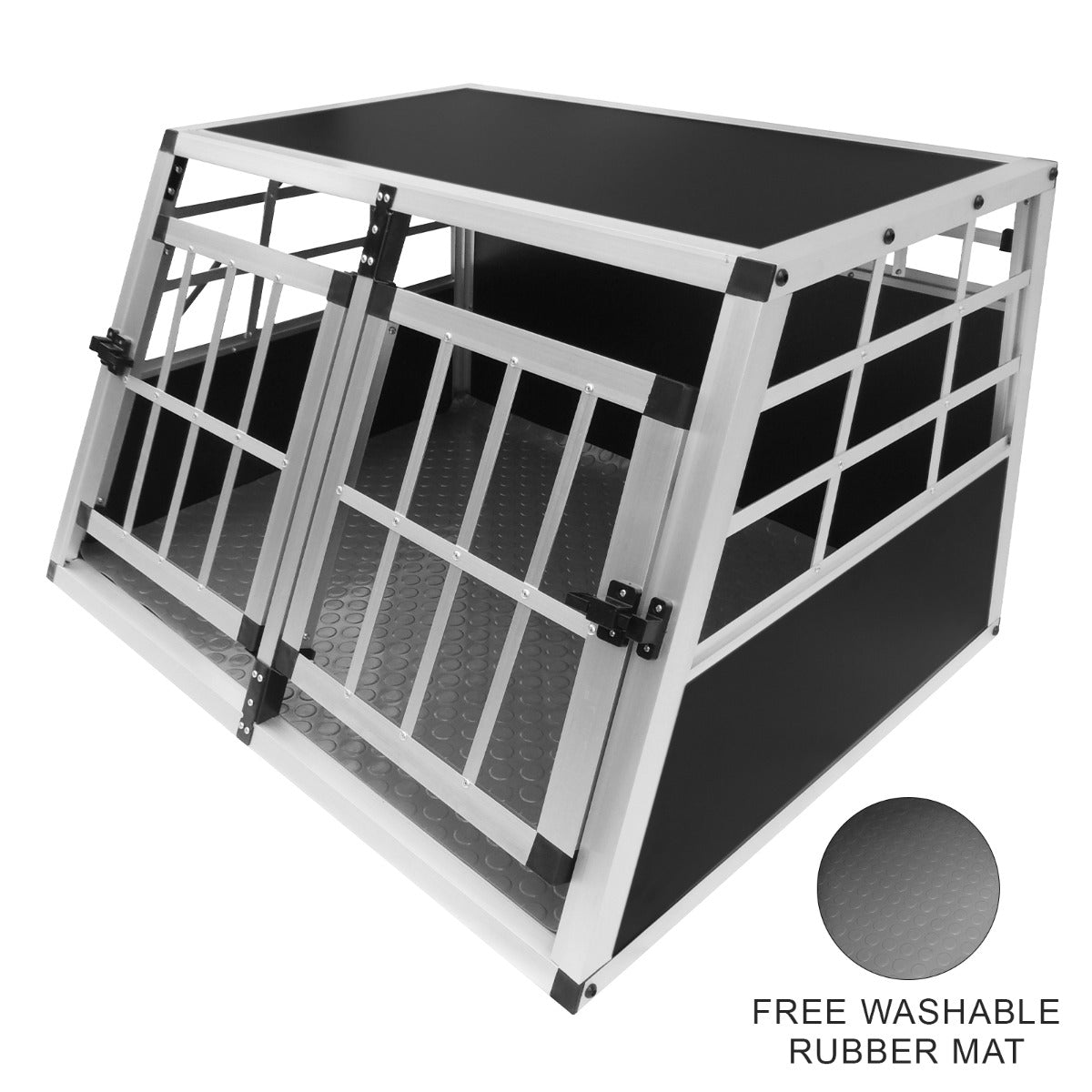 Small Double-Door Car Dog Crate