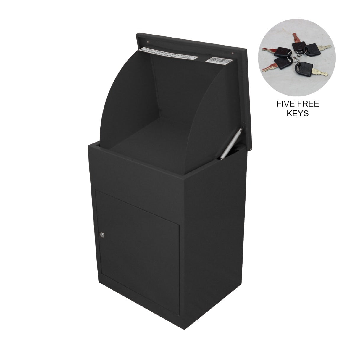 Black Parcel Post Box - Durable Parcel Mailbox