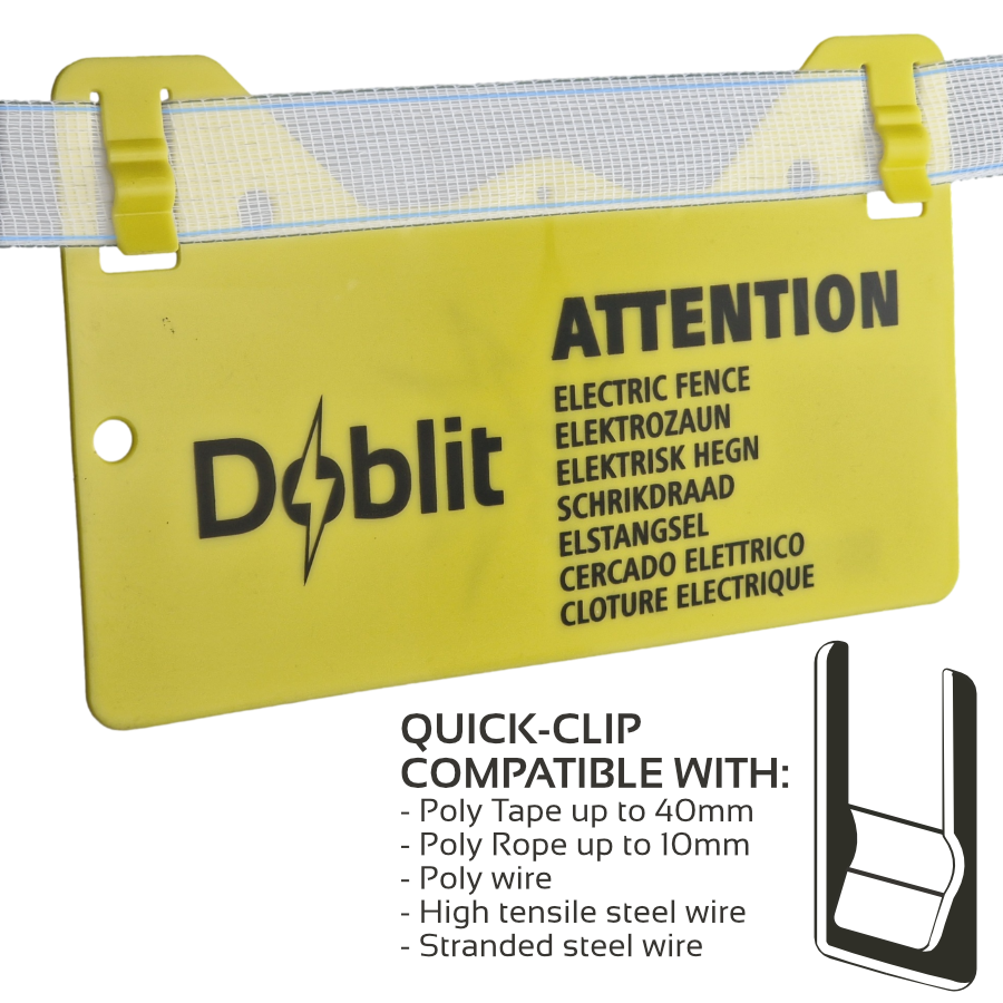 Doblit Warning Sign Hazard Clip-On EU Compliant 160x260mm