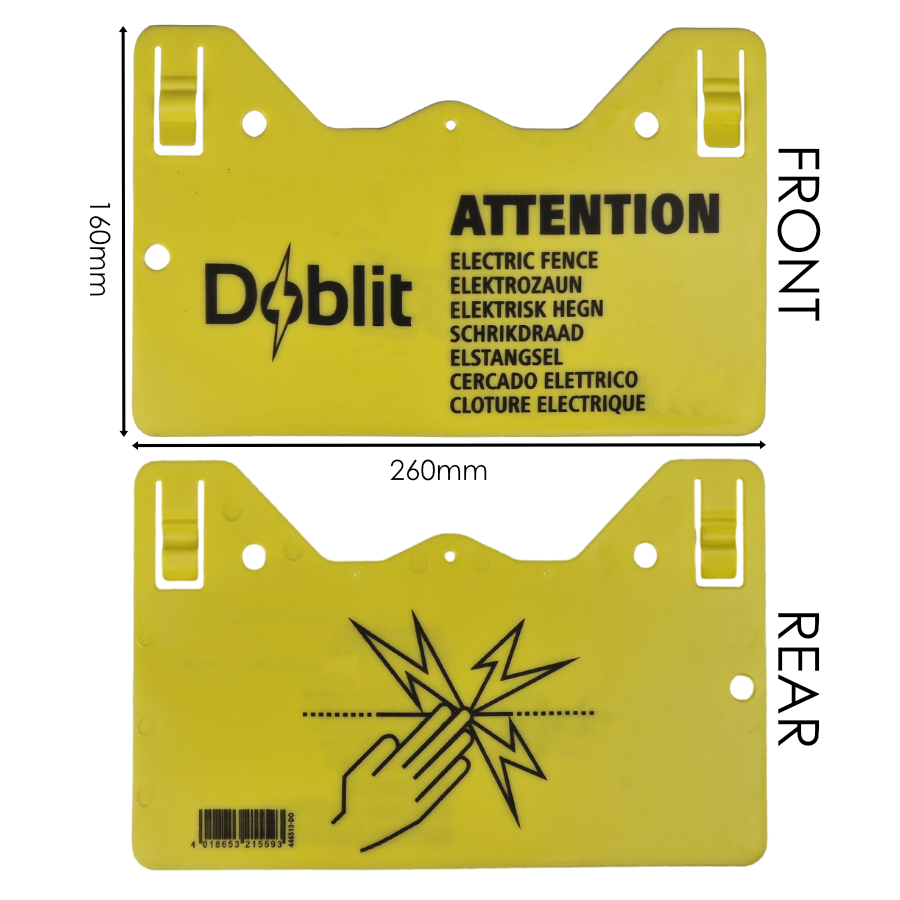 Doblit Warning Sign Hazard Clip-On EU Compliant 160x260mm